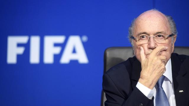 Sepp Blatter et la FIFA ont annulé la conférence de presse qui devait avoir lieu vendredi. [Keystone - Ennio Leanza]