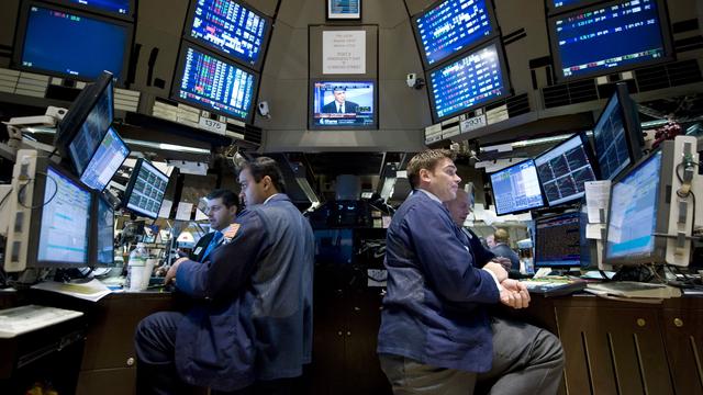 Des traders à la bourse de New-York en 2008. [AFP - Don Emmert.]