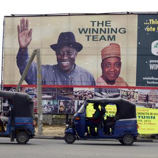 Le président nigérian Goodluck Jonathan est candidat à sa succession en vue des présidentielles qui auront lieu dans 12 jours. [AFP - Pius Utomi Ekpei]