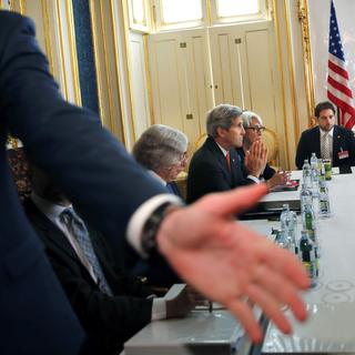 john Kerry est à Vienne pour négocier un accord avec le ministre iranien Mohammed Javad Zarif. [Pool/AP/Keystone - Carlos Barria]