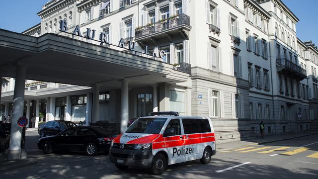 Des dirigeants de la FIFA avaient déjà été arrêtés à l'hôtel Baur au Lac à Zurich, le 27 mai. [Ennio Leanza]