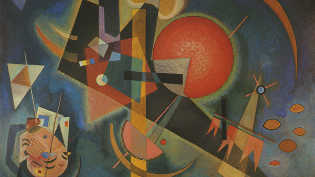 Wassily Kandinsky, En bleu, 1925. [Kunstsammlung Nordrhein-Westfalen, Düsseldorf, erworben 1964 aus einer Spende des Westdeutschen Rundfunks]