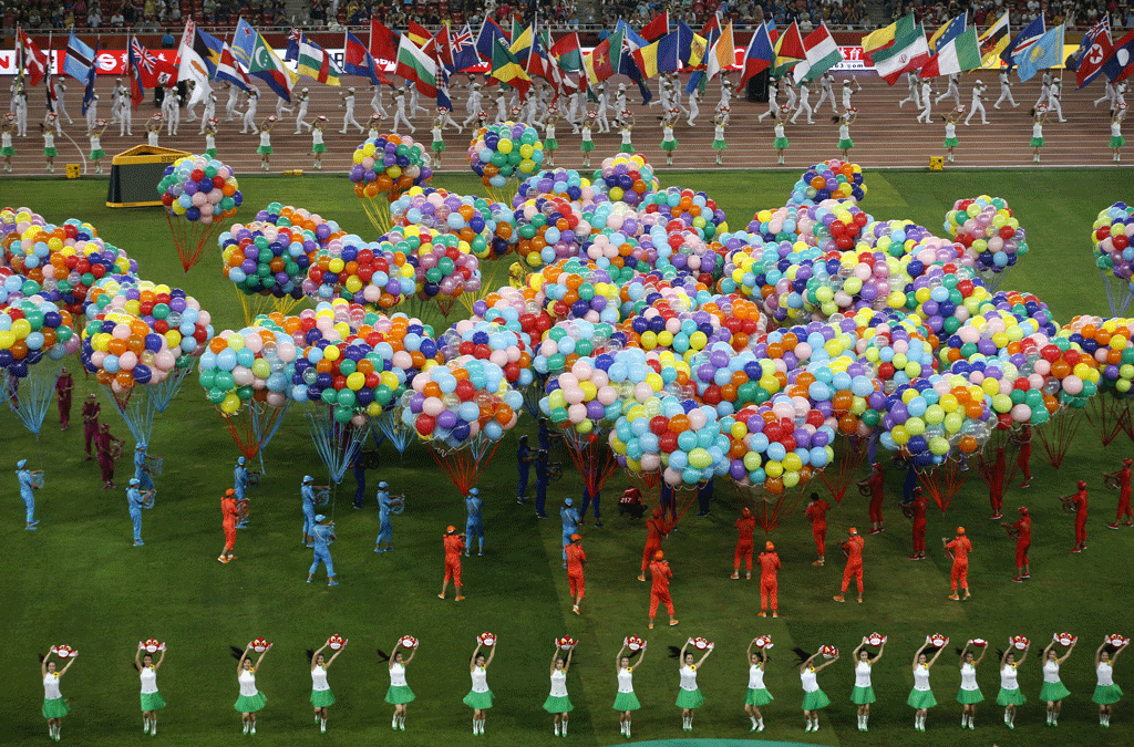 Cérémonie de fermeture des Championnats du monde d'athlétisme 2015 à Pékin. [Reuters - Fabrizio Bensch]