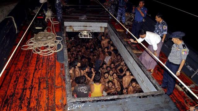 Les migrants ont parfois passé plusieurs semaines en mer. [MYANMAR INFORMATION MINISTRY]