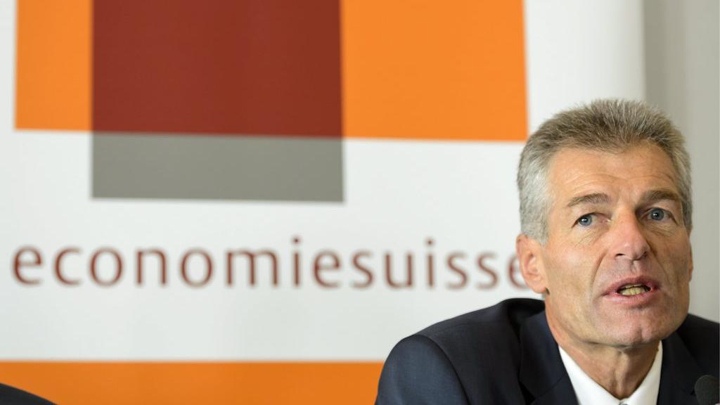 Heinz Karrer, président d'Economiesuisse. [Keystone - Laurent Gilliéron]