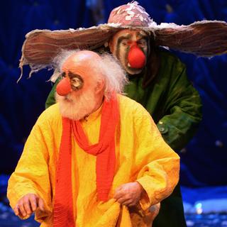 Le clown Slava Polunin dans son spectacle "Snow Symphony". [RIA NOVOSTI/AFP - Vladimir Fedorenko]