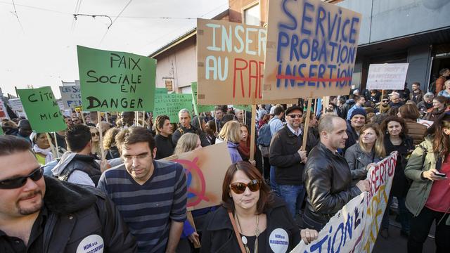 Les fonctionnaires genevois se sont rassemblés pour une grande manifestation. [Salvatore Di Nolfi]