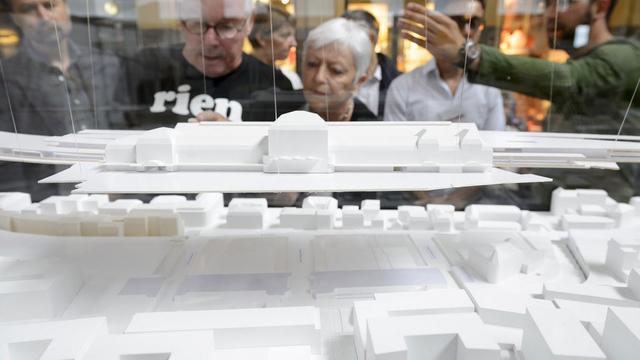 Les maquettes du projet avaient été exposées au public en été 2014. [Keystone - Laurent Gilliéron]