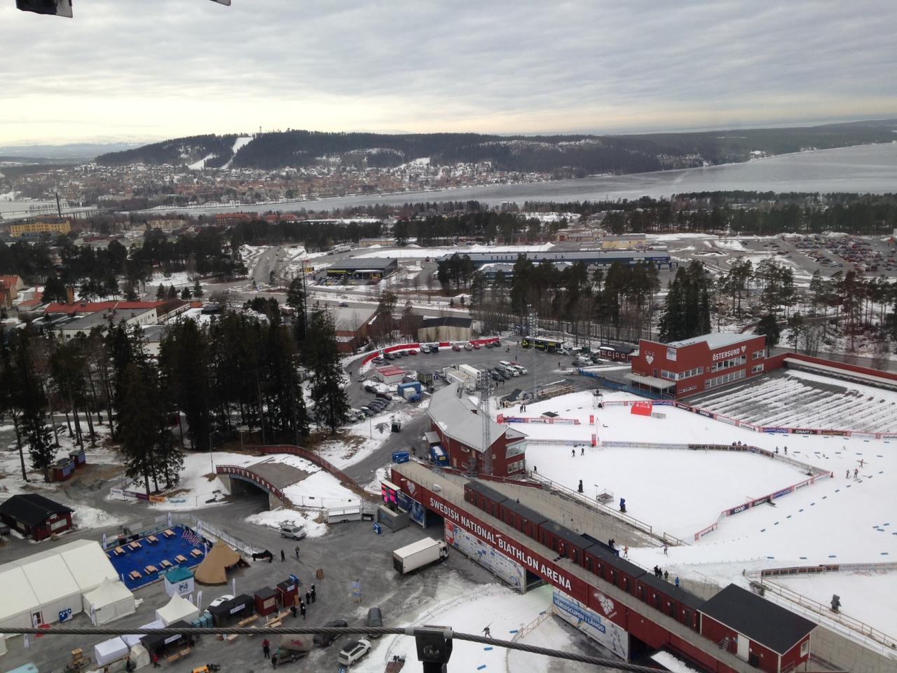 Le complexe sportif qui accueillera les épreuves de Coupe du monde à Östersund. [Jean-Marc Rossier]