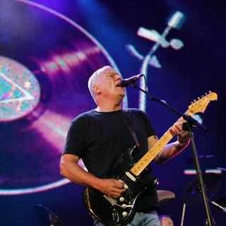 David Gilmour, chanteur et guitariste de Pink Floyd, lors d'un concert à Londres en 2005. [AFP - John D. McHugh]