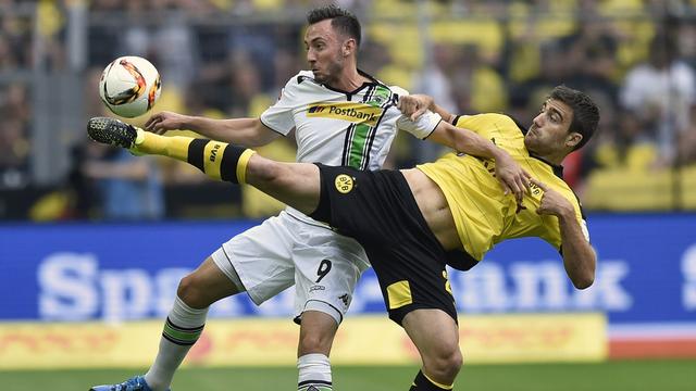 A l'image de son équipe, Josip Drmic a vécu un calvaire dans l'antre de Dortmund. [Keystone - Martin Meissner]