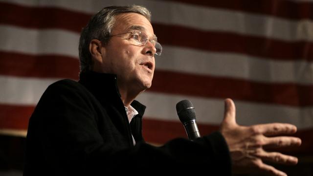 Jeb Bush en campagne, ce mardi 3 novembre 2015 dans le New Hampshire. [AP Photo/Steven Senne]