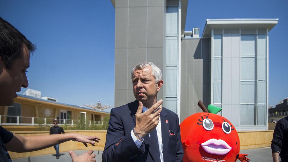 Nicolas Bideau, Chef von Praesenz Schweiz und Verantwortlicher fuer die Teilnahme der Schweiz an der Expo 2015 [KEYSTONE - Samuel Golay]