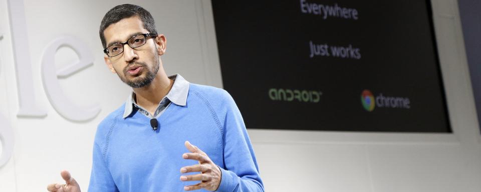 Sundar Pichai, nouveau président de Google. [AP Photo / Keystone - Marcio Jose Sanchez]