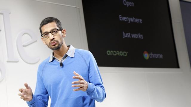Sundar Pichai, nouveau président de Google. [AP Photo / Keystone - Marcio Jose Sanchez]