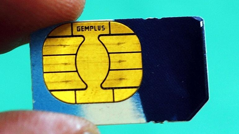 Une carte SIM Swisscom, fabriquée par Gemplus, devenue Gemalto après une fusion.