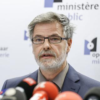 Eric Van Der Sypt, porte-parole du parquet fédéral belge. [Belga Photo/AFP - Thierry Roge]