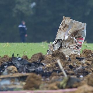 L'avion s'est écrasé dans un champ à Glamondans, dans l'est de la France.