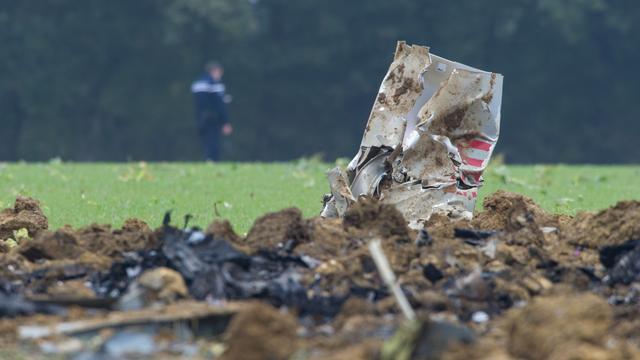 L'avion s'est écrasé dans un champ à Glamondans, dans l'est de la France.