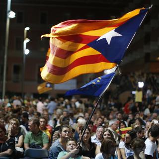 Des indépendantistes catalans. [key - AP Photo/Manu Fernandez]