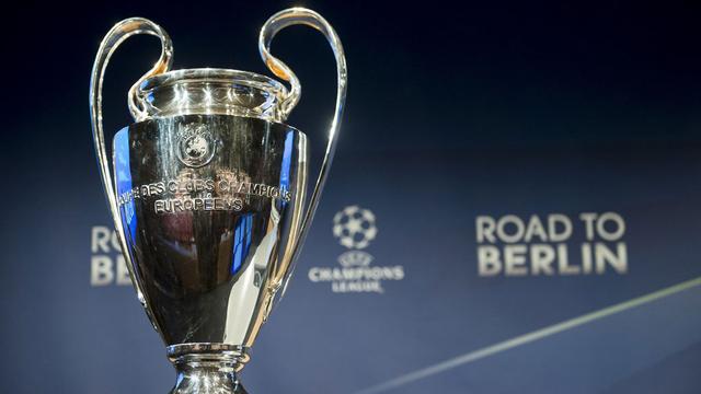 Le trophée de la Ligue des Champions au siège de l'UEFA à Nyon.