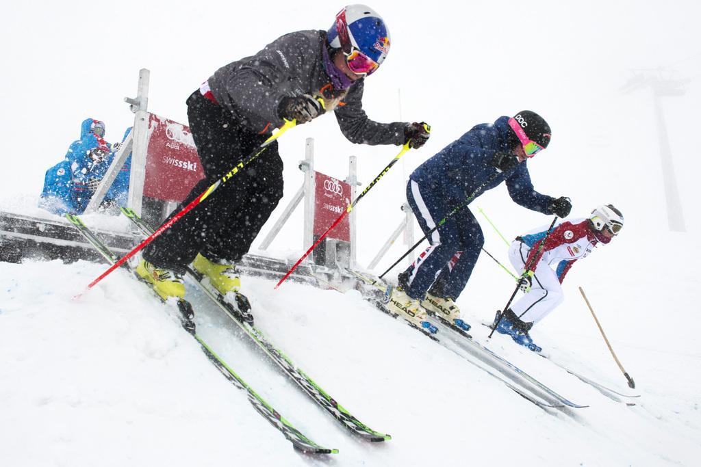 La Villardoue a préparé ses Mondiaux sous la neige chez elle, où elle avait convié les membres de l'équipe de France. [KEYSTONE - Anthony Anex]