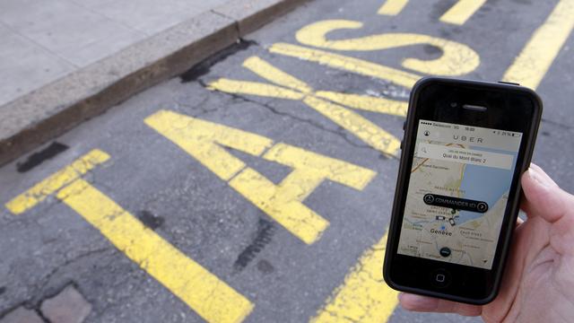 La guerre des taxis est déclarée à Genève contre la plateforme Uber. [Salvatore Di Nolfi]