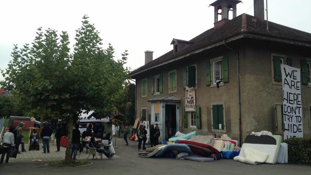 Le squat de la route de Berne 50 a été évacué mardi matin. [RTS - Michael Peuker]