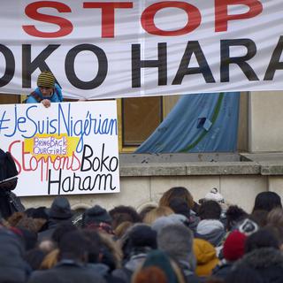 Une manifestation s'est tenue dimanche à Paris contre les attaques de Boko Haram au Nigeria, au Niger et au Cameroun. [AFP - Lionel Bonaventure]