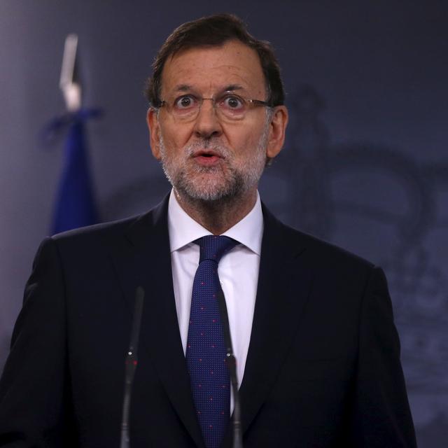 "Il y a beaucoup de choses dont on peut discuter. Mais pas de l'unité de l'Espagne, de la souveraineté nationale ou de la liberté des Espagnols", a déclaré Mariano Rajoy. [Juan Medina]
