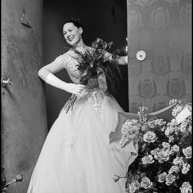 Renata Tebaldi au Teatro Manzoni de Milan, 1957. [AFP - ©farabola/Leemage]