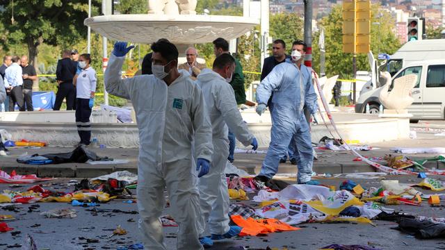 Les attentats d'Ankara pourraient être l'oeuvre de l'EI. [AP Photo/Keystone - Burhan Ozbilici]