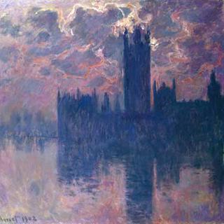 Claude Monet "Parlement au soleil couchant". [DP]