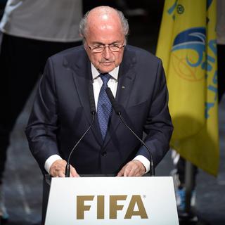 Sepp Blatter a ouvert jeudi le 65e congrès de la FIFA à Zurich. [Keystone - Walter Bieri]
