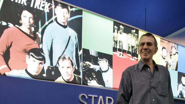 La dernière apparition de Leonard Nimoy dans un événement lié à la saga Star Trek, en 2008. [Mary Altaffer/AP/dapd]