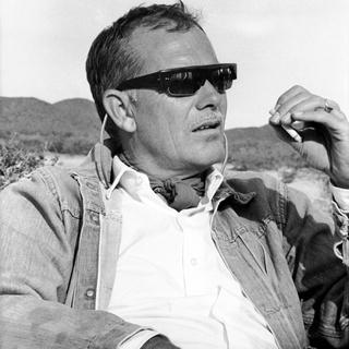 Sam Peckinpah sur le tournage de "La horde sauvage" en 1969.