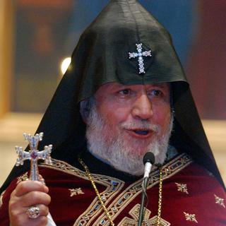 Karékine II, chef de l'Eglise arménienne. [Keystone - Mark Hertzberg - AP Photo]