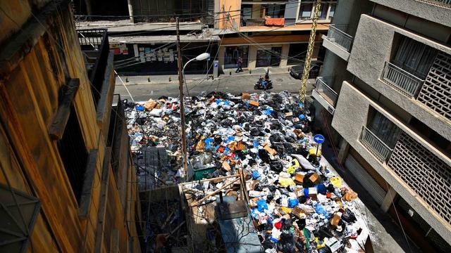 Déchets à Beyrouth. [AP/Keystone - Hassan Ammar]