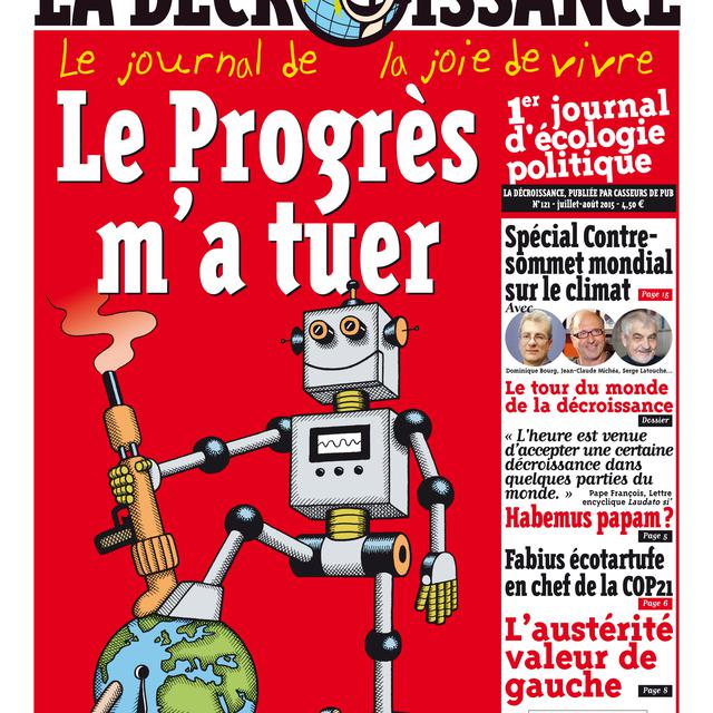 Editions d'août 2015 du journal "La Décroissance".