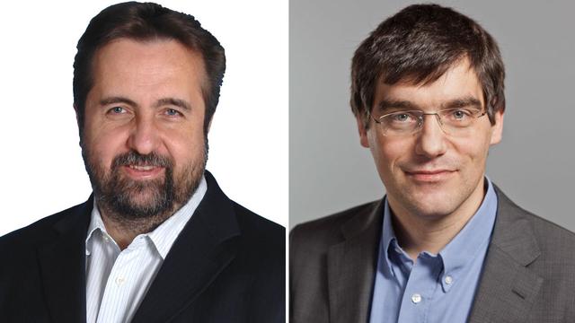 Laurent Jospin (Vert'libéraux) et Roger Nordmann (PS). [Keystone/famillejospin.ch]