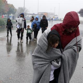 La plupart des réfugiés arrivent à pied depuis la Croatie. [Srdjan Zivulovic]