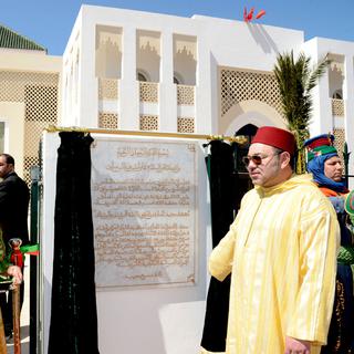 Le roi Mohammed 6 lors de l'inauguration du nouvel institut de formation d’imams. [AFP - HO - MOROCCAN ROYAL PALACE]