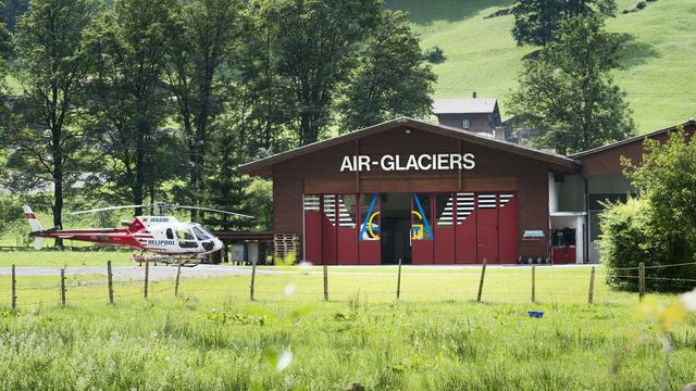 La base d'Air-Glaciers à Lauterbrunnen (BE) [Keystone - Christian Beutler]