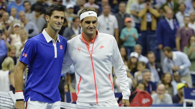 Djokovic et Federer s'étaient affrontés pour la dernière fois en finale du dernier US Open. [Keystone - Justin Lane]