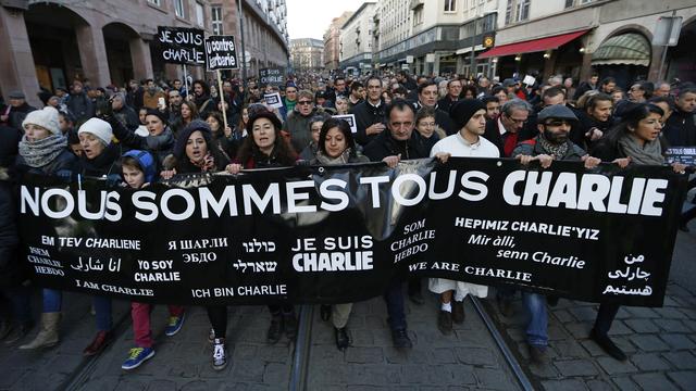 Marche de solidarité après les attaques de Paris début janvier. [Reuters - Vincent Kessler]