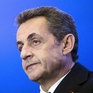Nicolas Sarkozy, photographié au soir du premier tour des élections régionales en France, ce 6 décembre 2015 à Paris. [EPA/Keystone - Etienne Laurent]