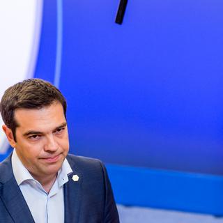 Le Premier ministre grec Alexis Tsipras a dénoncé un "chantage" de l'UE. [AP]