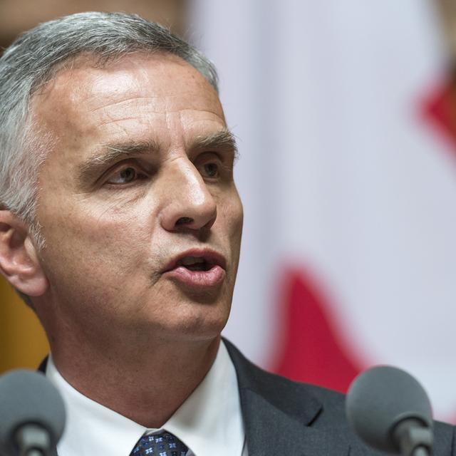 Pour Didier Burkhalter, "ratifier cette convention est aussi une question de crédibilité pour la Suisse". [Keystone - Alessandro Della Valle]