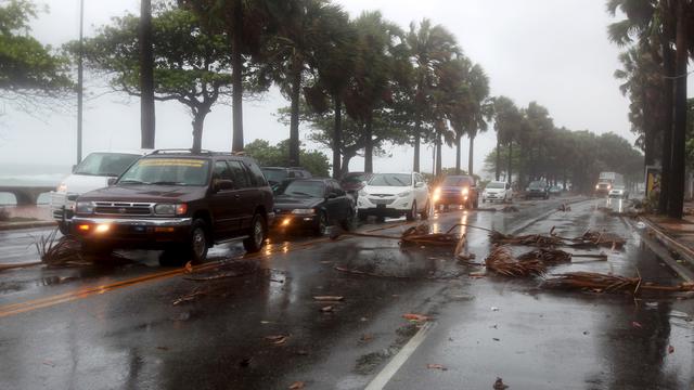 Des trombes d'eau causées par la tempête tropicale Erika se sont abattues vendredi sur Santo Domingo, la capitale de la République dominicaine.