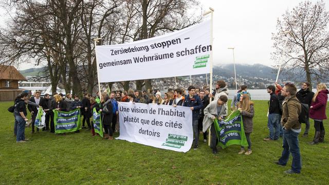 Rassemblement des Jeunes Vert-e-s à Zoug en décembre 2014. [Sigi Tischler]